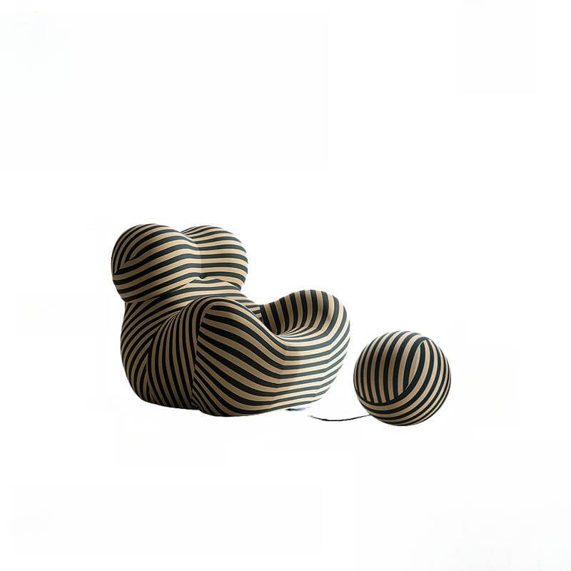 Modern accent chair with fixed back design