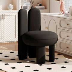 Close-up of Upholstered Seat on Vanity Stool