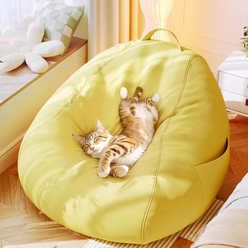 oversized bean bag with toss pillows