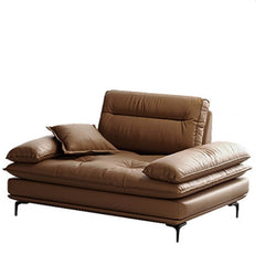 Cowhide Auburn Floor Sofa with cushions