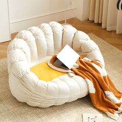 Cozy Acrylic Bean Bag Chair in white color