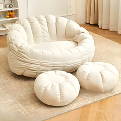 Cozy Acrylic Bean Bag Chair in white color