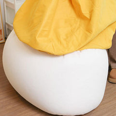 Injecting color into a modern lounge with a bean bag chair