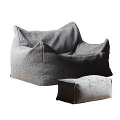 Removable cover of the gray bean bag chair