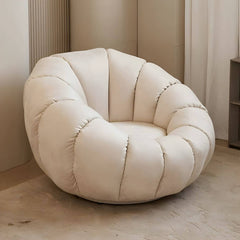 Large oversized velvet bean bag in solid color