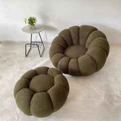 Trendy oversized bean bag chair showcasing solid color pattern