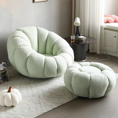 Luxurious suede bean bag chair for modern decor