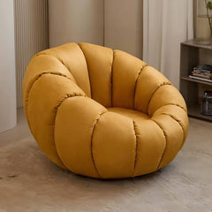 Elegant white bean bag chair in living room environment