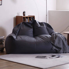 Upholstered bean bag sofa with solid color