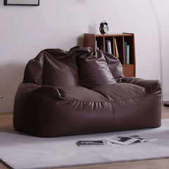 Cozy oversized bean bag sofa in brown