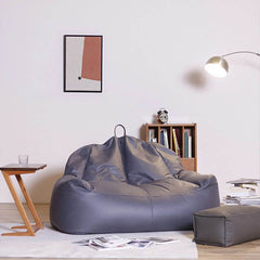 Stylish brown microfiber leather bean bag chair