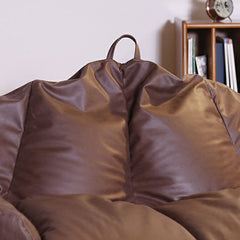 Spacious black bean bag sofa for relaxing