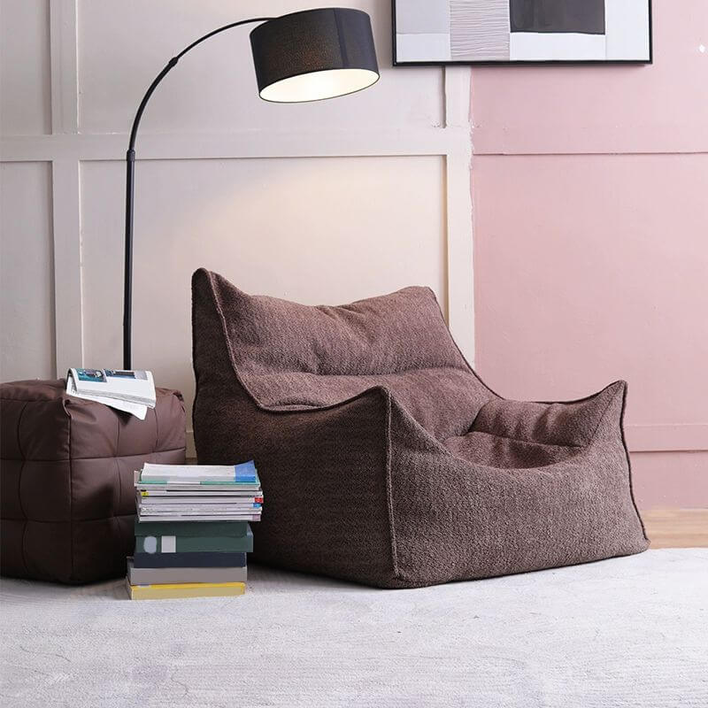 Blue solid color bean bag chair Hauptbild