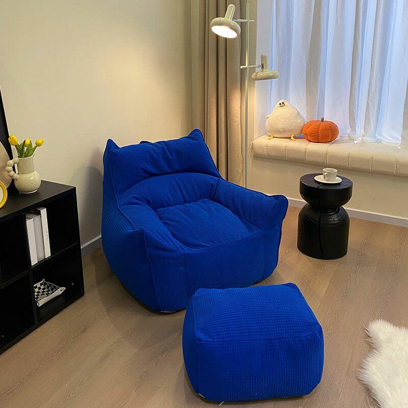 Cozy Soft Flannel Bean Bag Chair - Large Oversized, Solid Color, Pre-Filled Secondary image