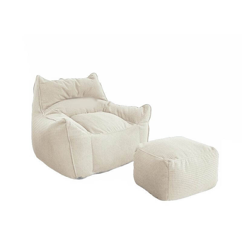 Cozy Flannel Bean Bag Chair in Blue Main image
