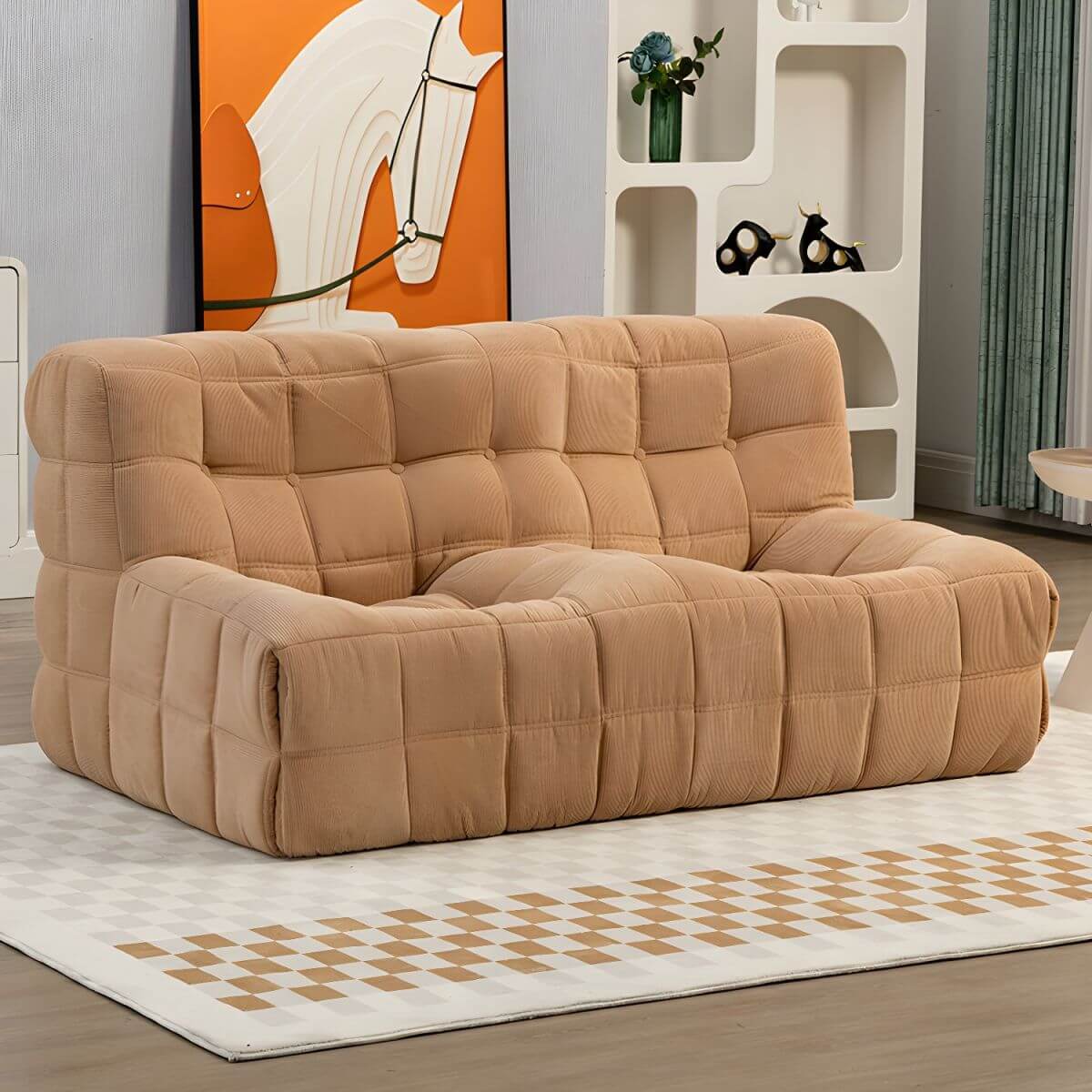 Stylish grey bean bag chair