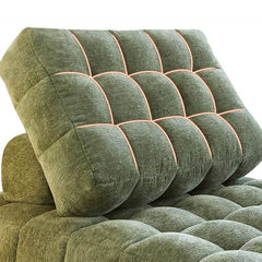 Green bean bag chair in luxurious anti-cat scratch leather