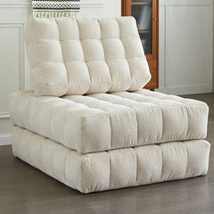 Fluffy White bean bag with Sherpa material