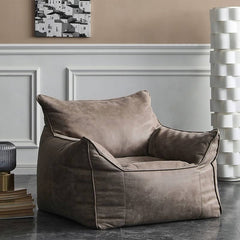 Cozy Suede Bean Bag Chair in Brown