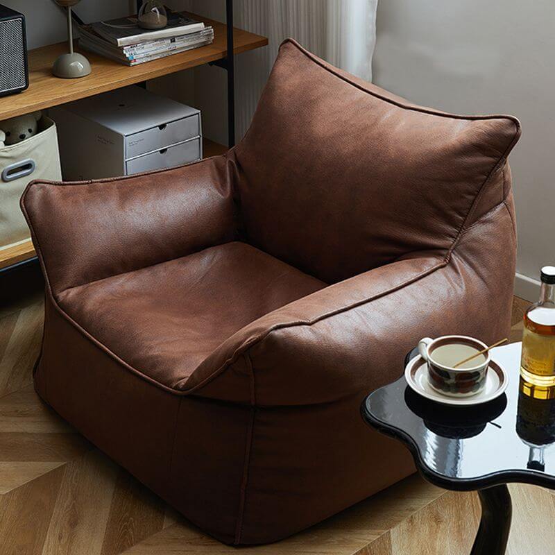 Cozy Suede Bean Bag Chair with Pre-Filled Polypropylene Beans サブ画像