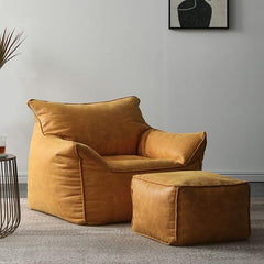 Cozy Suede Bean Bag Chair in Brown