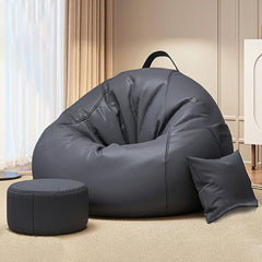 White Bean Bag Set in a cozy reading corner