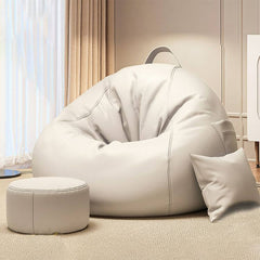 Grey Bean Bag Set displayed with a pillow