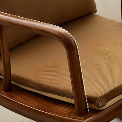 Close-up of wood grain on rocking armchair