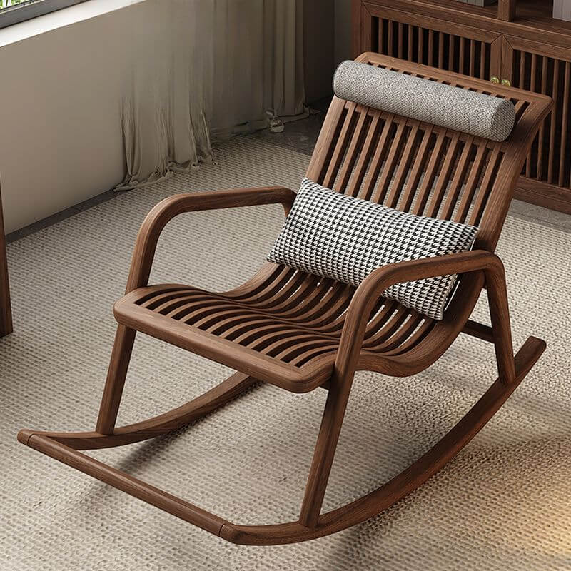 Traditional rocking armchair with clear lines