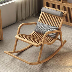 Single-seat rocking chair with rear back support