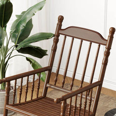 Durable wooden leg rocking chair