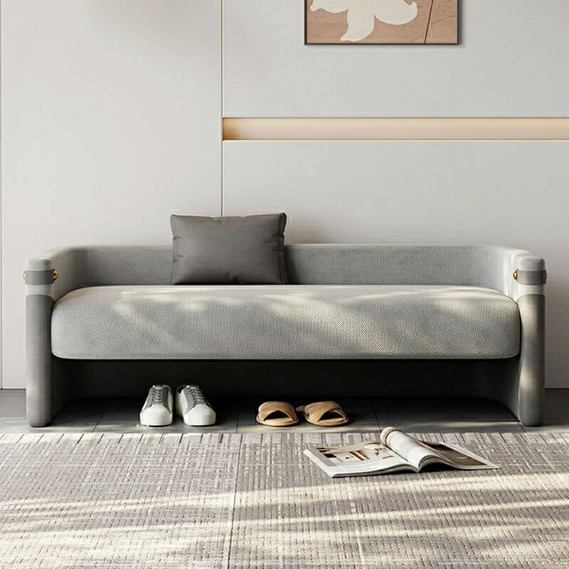 Versatile cream ottoman for additional seating