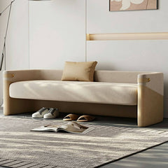 Modern cream ottoman with stylish legs