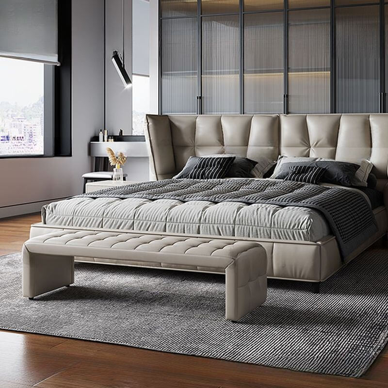 Modern solid color bench