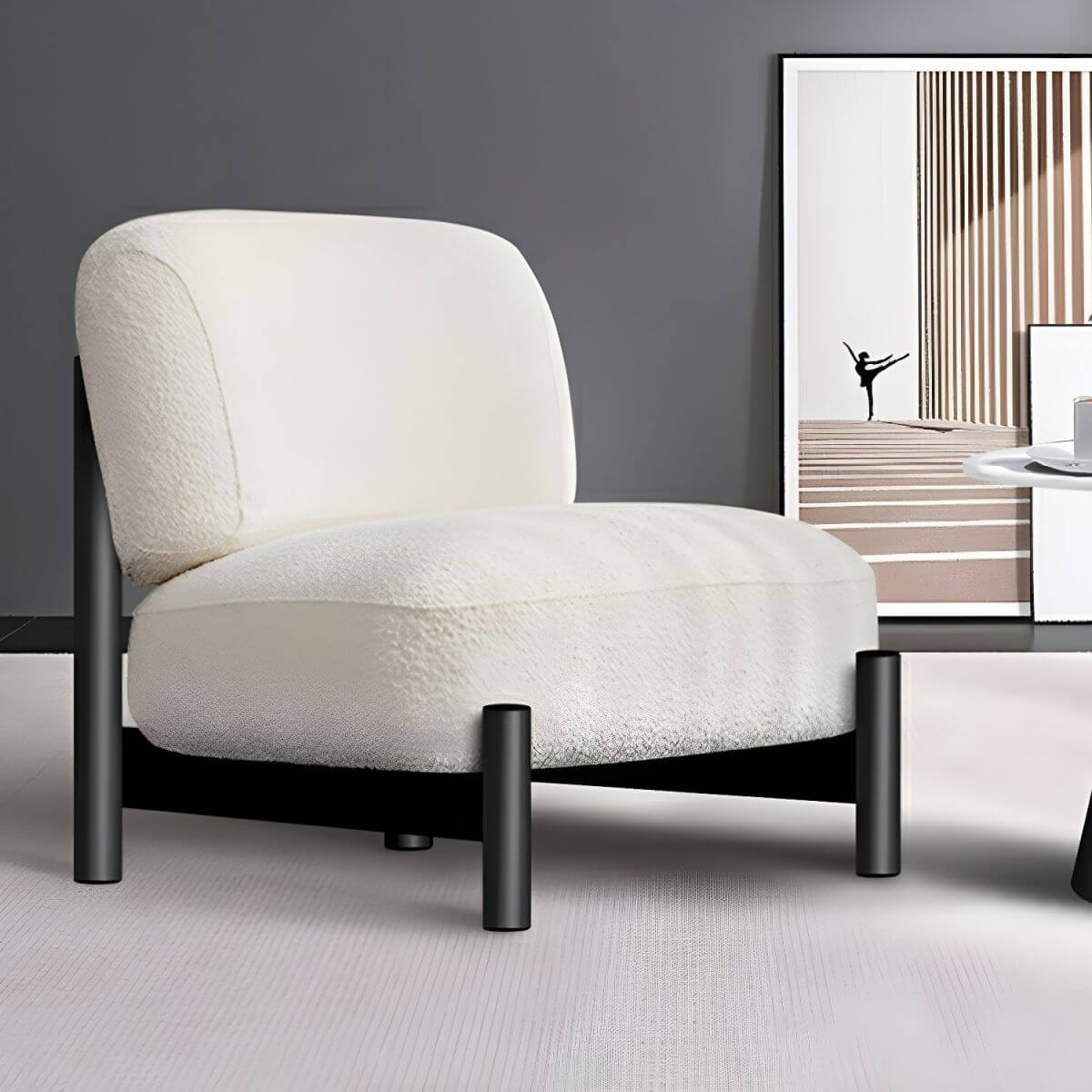 Sophisticated chair in bright, airy space