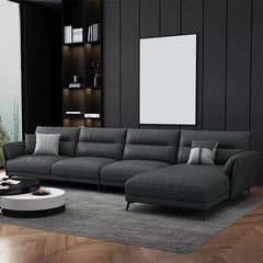 Cushion Back Sectional Sofa from the side view