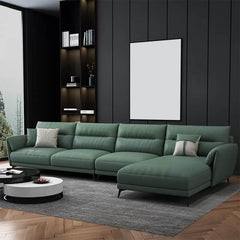 Spacious sectional sofa in warm colors