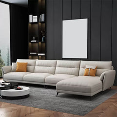 Spacious sectional sofa in warm colors