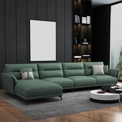 Cozy Cushion Back Sectional Sofa in living room