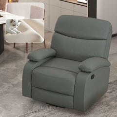 Cushioned recliner chair with swivel glider