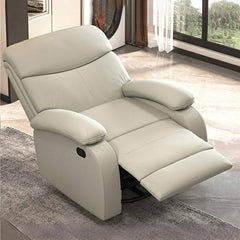 Modern reclining chair in light gray color