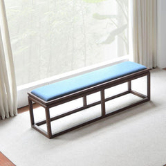 Azure Accent Bench with Cushioned Seat