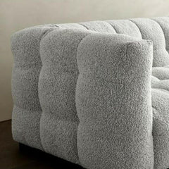 Plush sofa with pillow