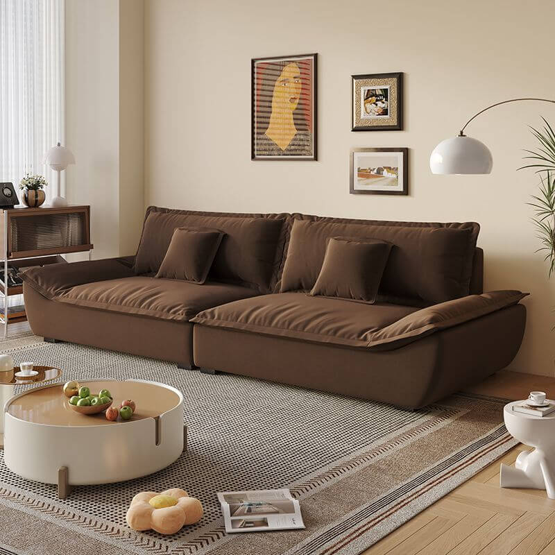 أريكة رمادية حمامية/خضراء زيتونية/بنية مع دعم مخفي للصالون Secondary image