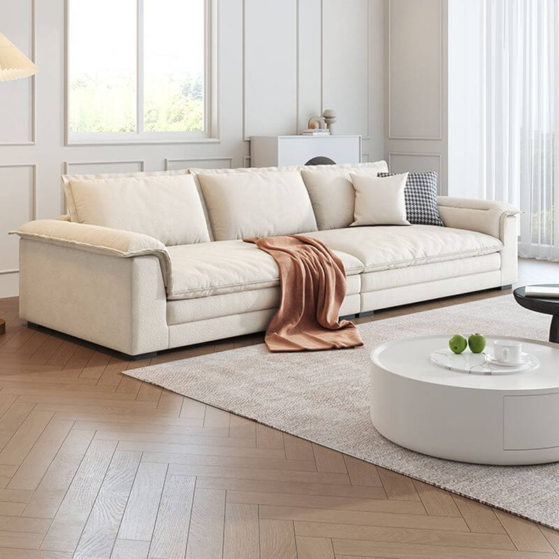 Drawing Room Floor Sofa in Beige Imagen principal del producto