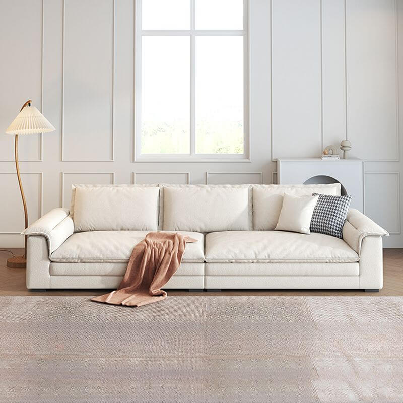 Sofá de Suelo de Salón/Sofá Individual en Beige con Soporte Oculto Imagen secundaria del producto