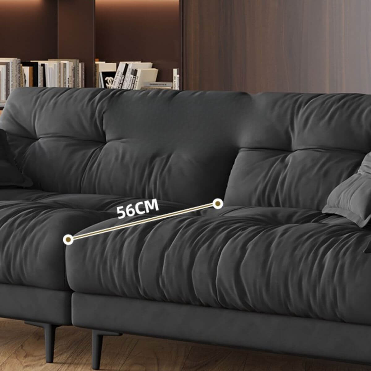 Elegant biscuit back sofa design