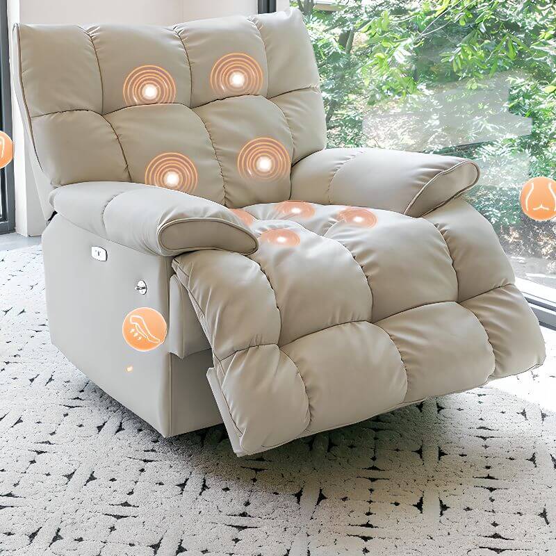 Electric Recliner in Red Upholstery Hauptbild