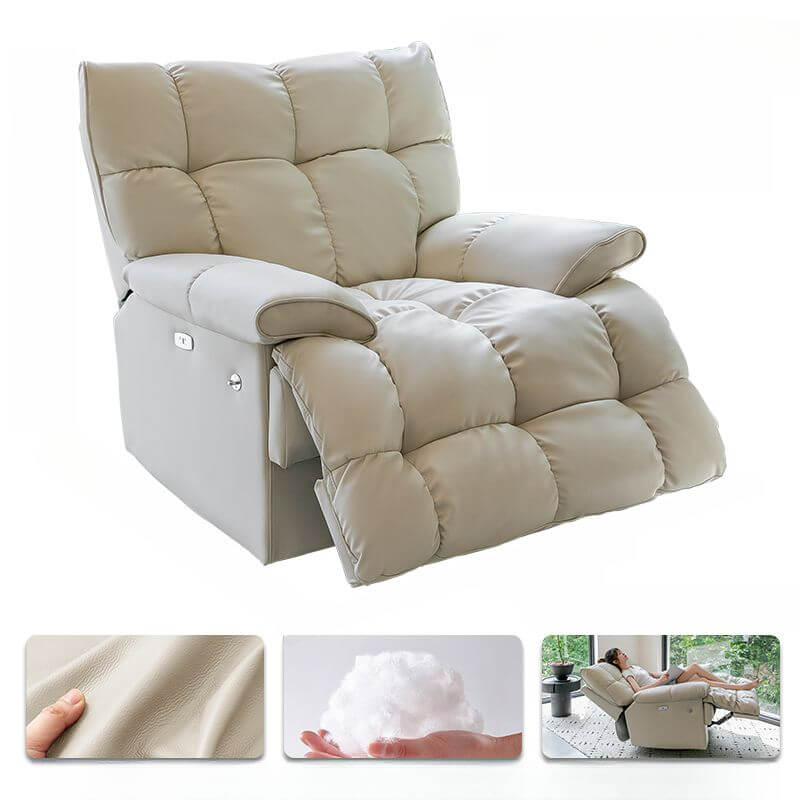 Stylish Tangerine Electric Reclining Chair