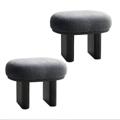 Elegant Dark Gray Accent Stool in modern decor